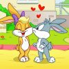 Bugs Bunny And Lola Bunny Paint by number