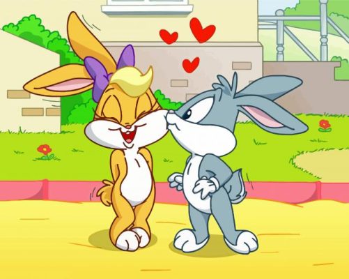 Bugs Bunny And Lola Bunny Paint by number