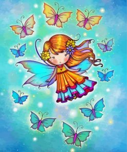 Butterflies And Fairy paint by number