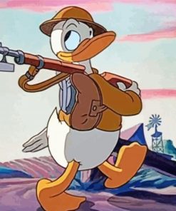 Cartoon Soldier Duck paint by number