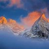 Chamonix Mountains At Sunset paint by number