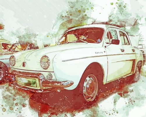 Classic Renault Car Art paint by number