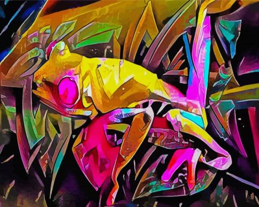 Colorful Abstract Frog paint by number
