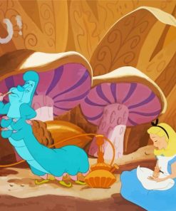 Disney Alice And Smoking Caterpillar paint by number