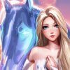 Elsa Princess With Horse paint by number