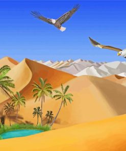 Eagle Birds In The Desert paint by number
