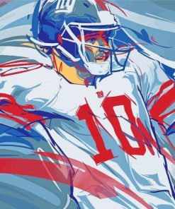Eli Manning Player Art paint by number