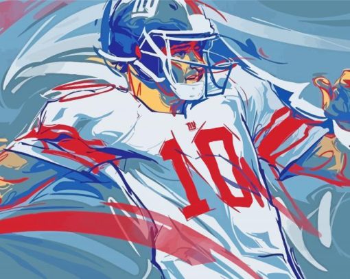 Eli Manning Player Art paint by number
