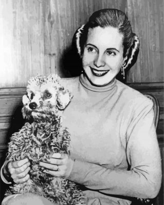 Eva Peron With Dog paint by number