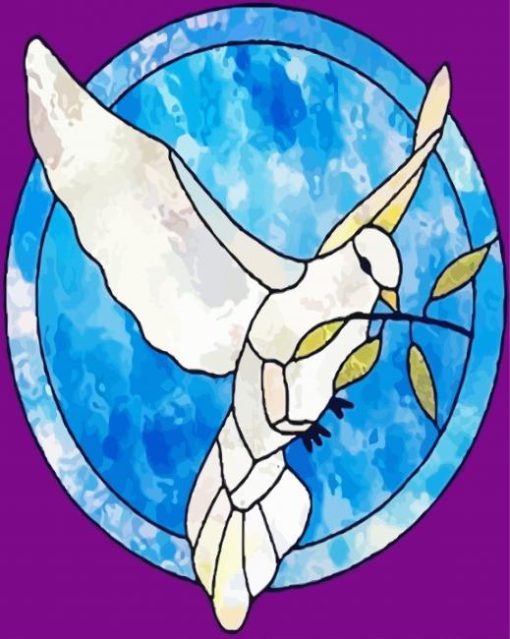 Flying Peace Dove paint by number