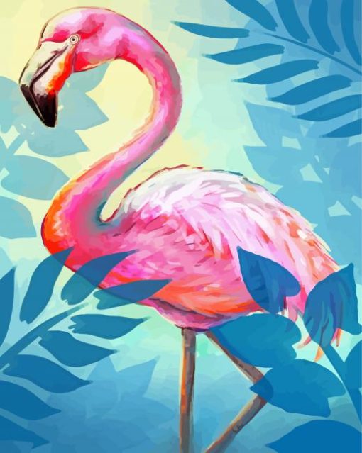 Flamingo Retro Art paint by number