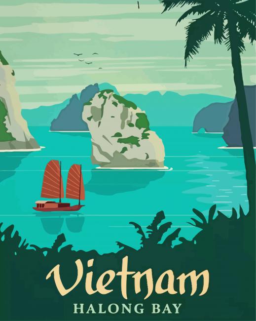 Halong Bay Illustration paint by number