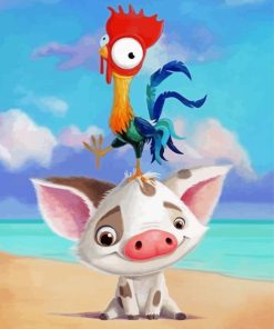 Hei Hei And Pua paint by number