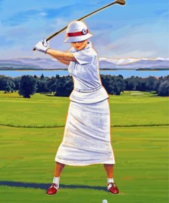 Hickory Golf Player Art paint by number