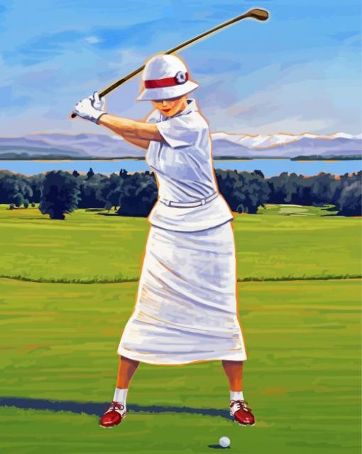 Hickory Golf Player Art paint by number