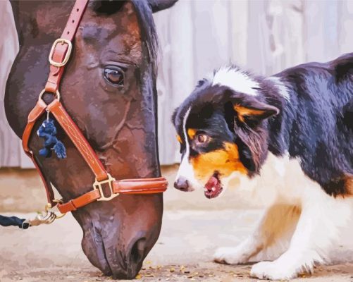 Horse And Dog paint by number