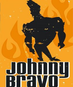 Johnny Bravo Poster Silhouette paint by number