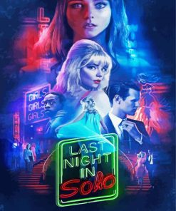 Last Night In Soho Movie Poster paint by number