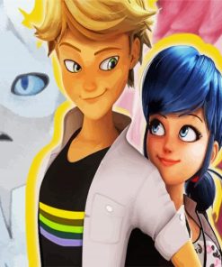 Miraculous Ladybug And Cat Noir paint by number
