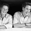 Monochrome Young Prince William And Harry Paint by number