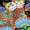 Mandala Cats paint by number