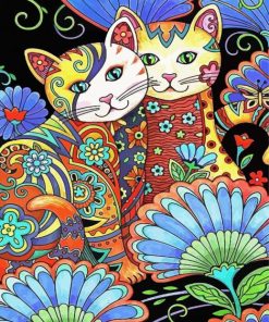 Mandala Cats paint by number