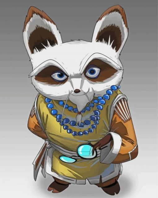 Master Shifu Animation Character Art paint by number