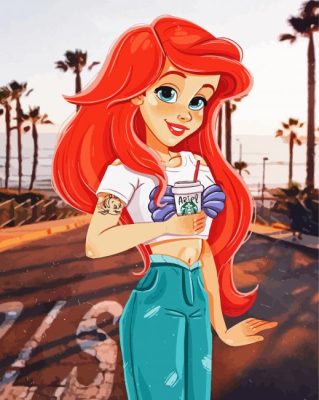 Modern Ariel paint by number