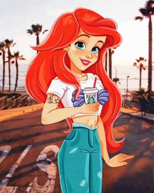 Modern Ariel paint by number