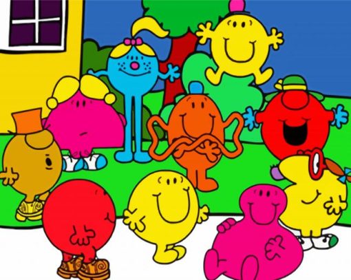 Mr Men Characters paint by number