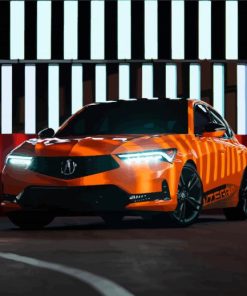 Orange Acura Car paint by number