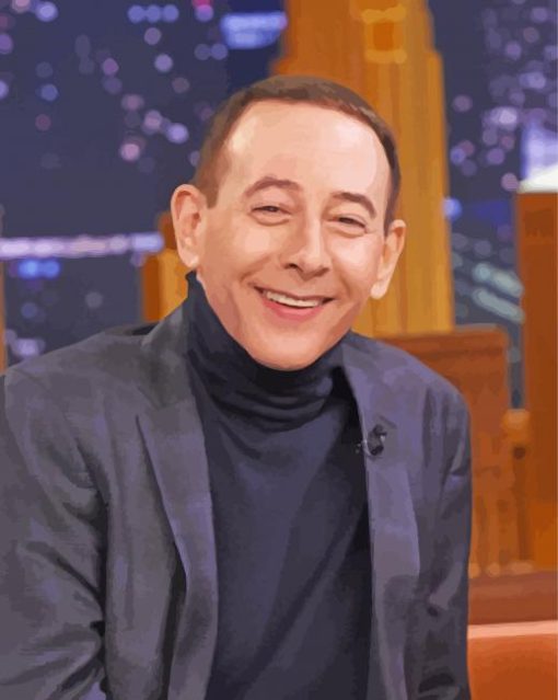 Paul Reubens Smiling paint by number