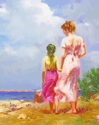 Pino Daeni Hand In Hand paint by number