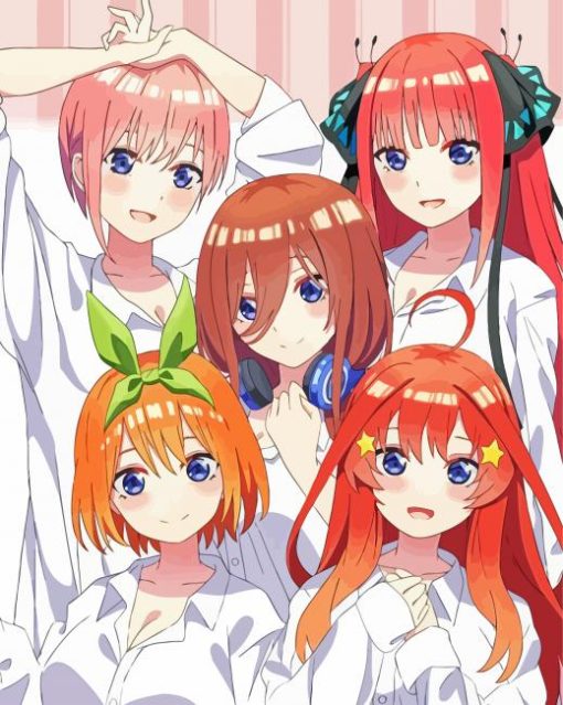 Quintessential Quintuplets Japanese Manga paint by number