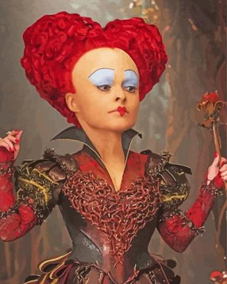 Red Queen Through The Looking Glass paint by number