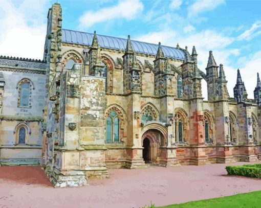 Rosslyn Chapel paint by number
