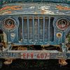 Rusty Old Jeep paint by number