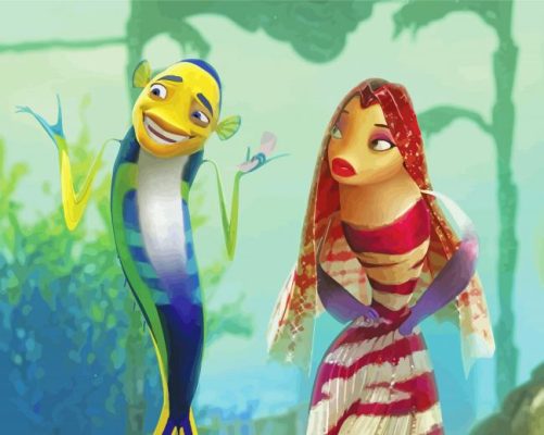 Shark Tale Characters paint by number