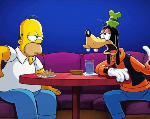 Simpson And Goofy paint by number