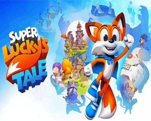 Super Luckys Tale Poster paint by number