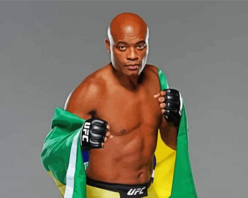 The Boxer Anderson Silva paint by number