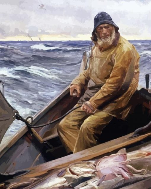 The Old Fisherman paint by number