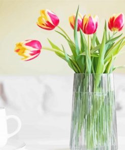 Tulip Flower Vase paint by number