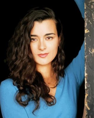 Young Cote De Pablo Actress paint by number