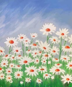 Aesthetic Field Of Daisies Art paint by number