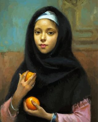 Aesthetic Arab Girl paint by number