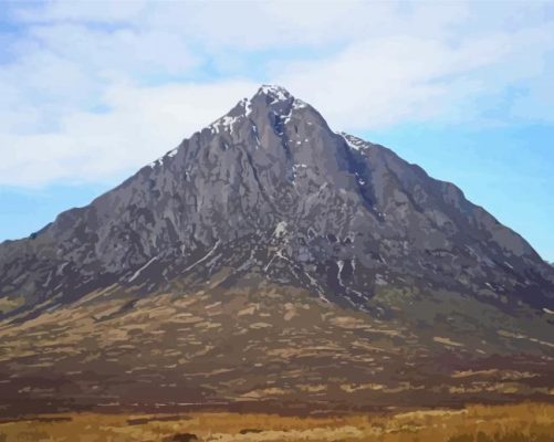 Buachaille Etive Mor Mountain Paint by number