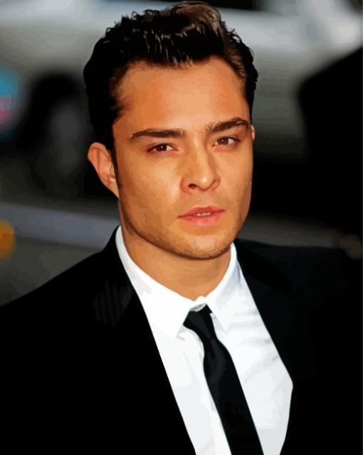 Classy Ed Westwick Paint by number