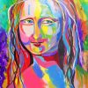 Colorful Abstract Mona Lisa paint by number
