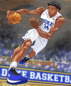 Cool Duke Basketball Player paint by number